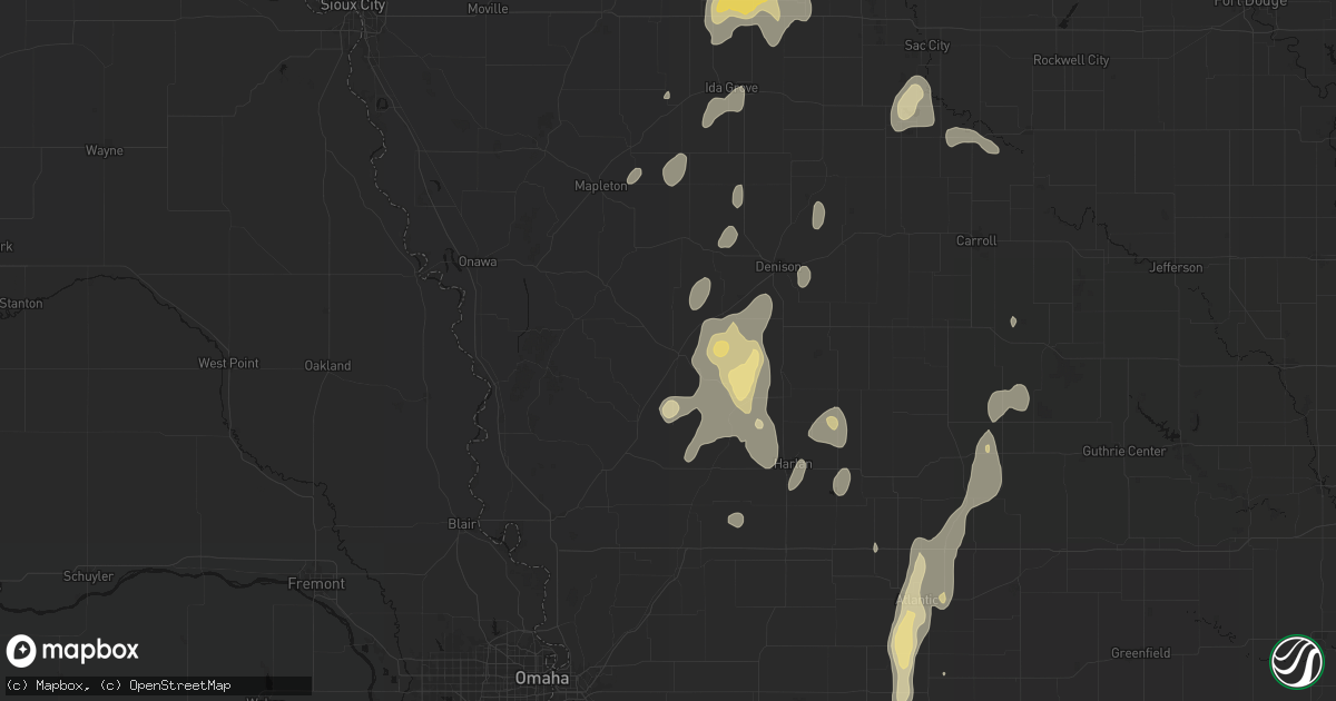 Hail map in Dunlap, IA on September 6, 2026