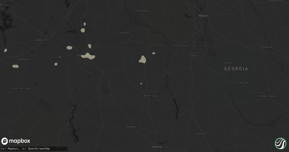 Hail map in Ellaville, GA on September 6, 2026