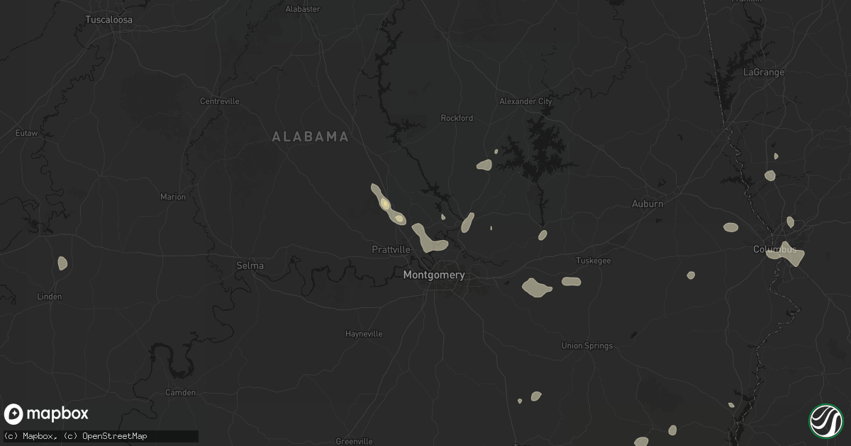 Hail map in Elmore, AL on September 6, 2026