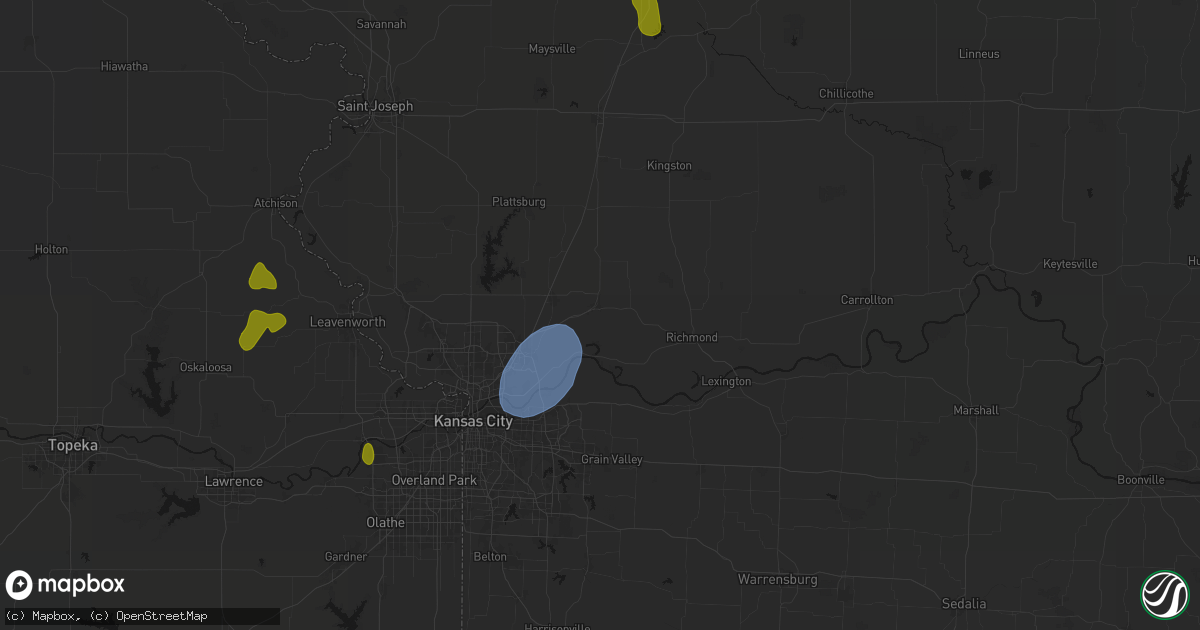 Hail map in Excelsior Springs, MO on September 6, 2026