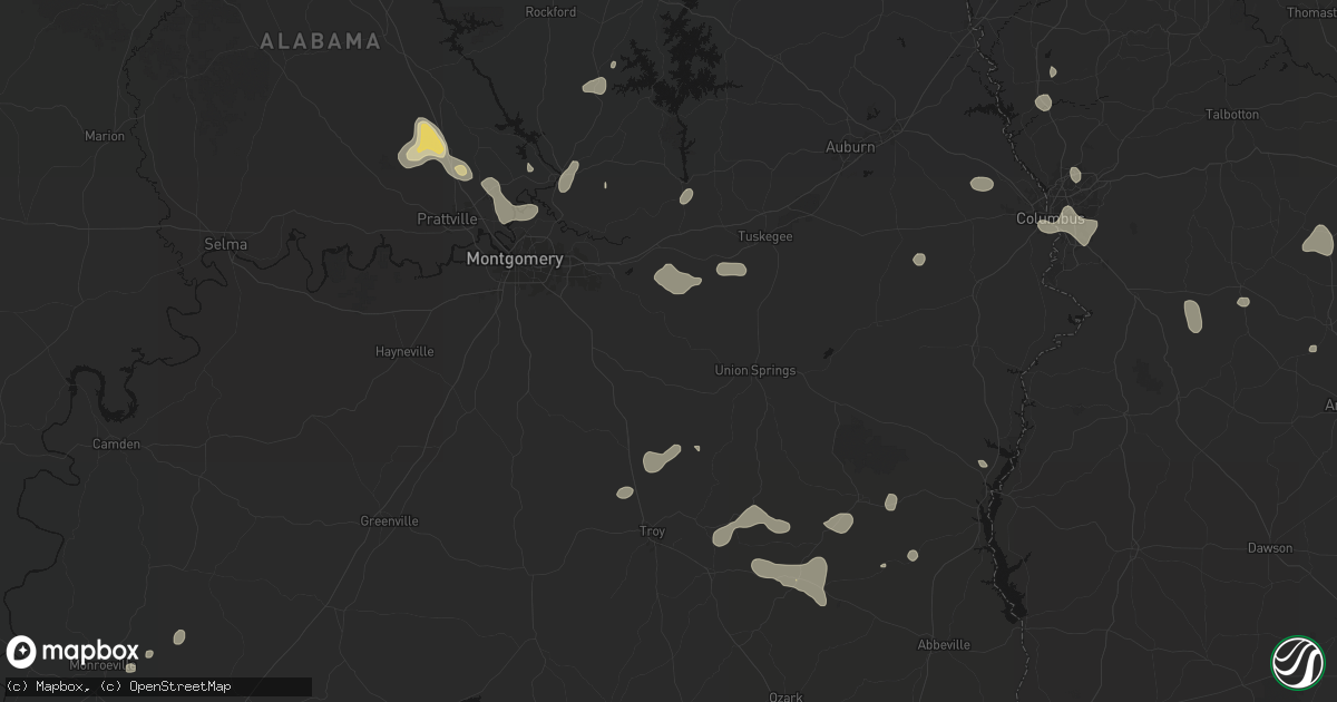 Hail map in Fitzpatrick, AL on September 6, 2026