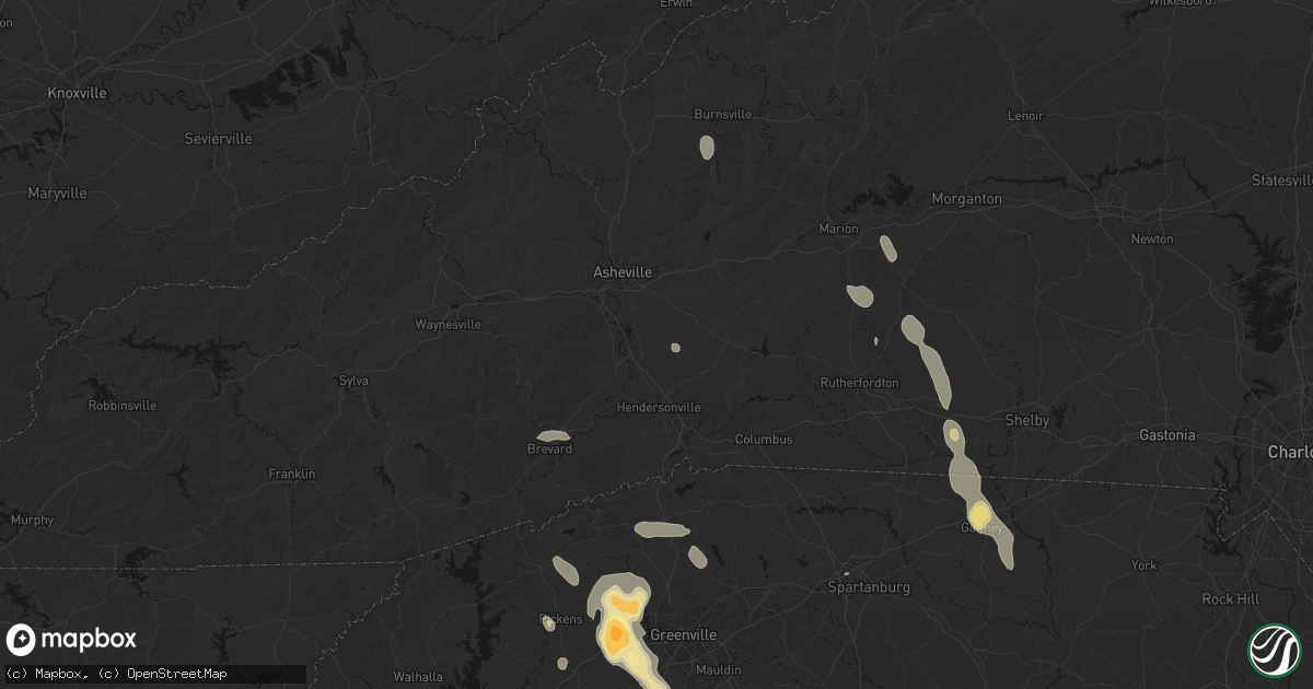 Hail map in Fletcher, NC on September 6, 2026