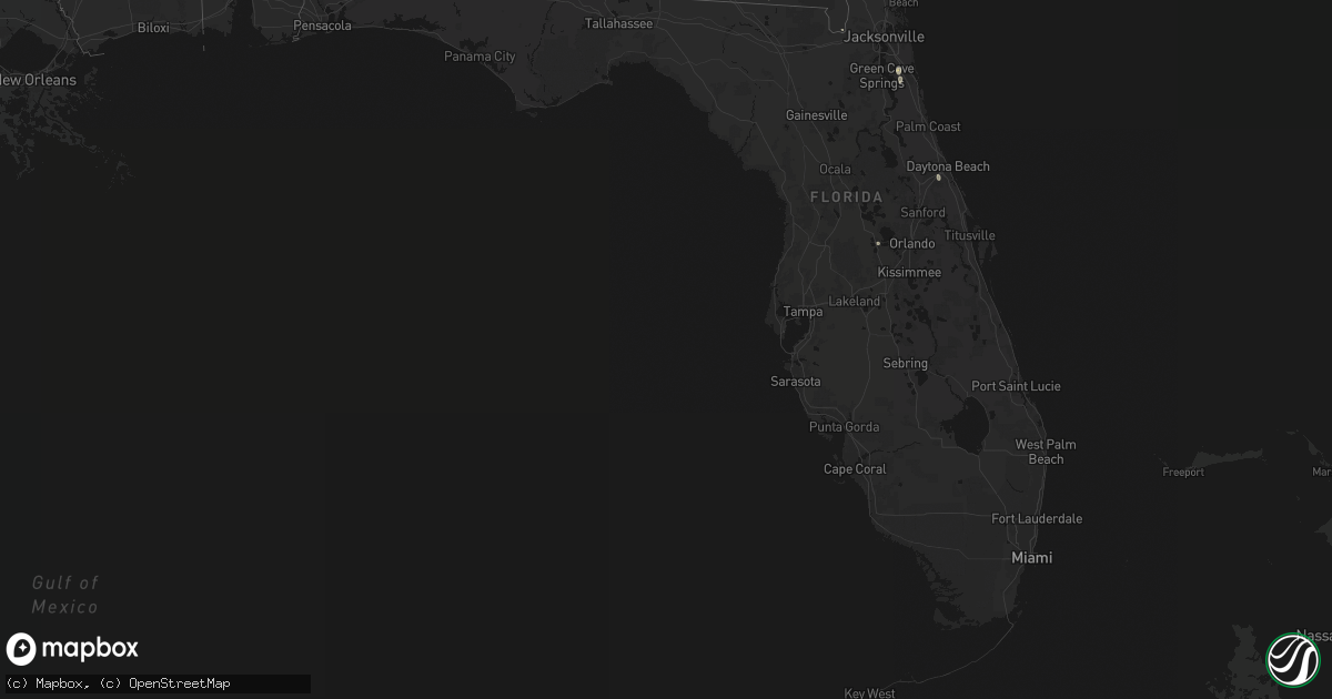 Hail map in Florida on September 6, 2026