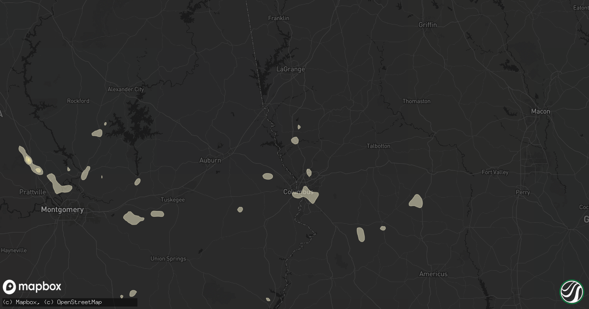 Hail map in Fortson, GA on September 6, 2026