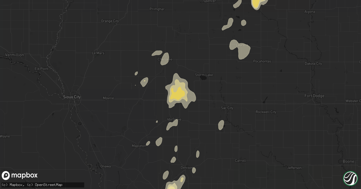 Hail map in Galva, IA on September 6, 2026