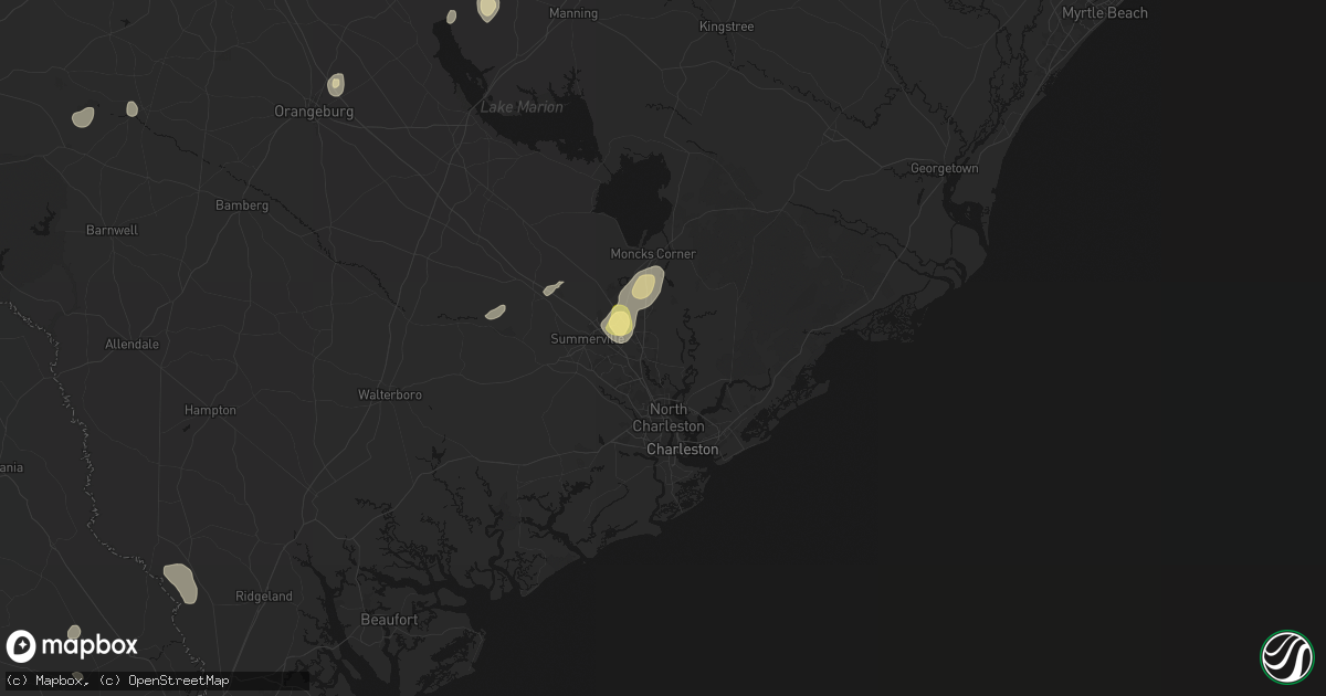 Hail map in Goose Creek, SC on September 6, 2026