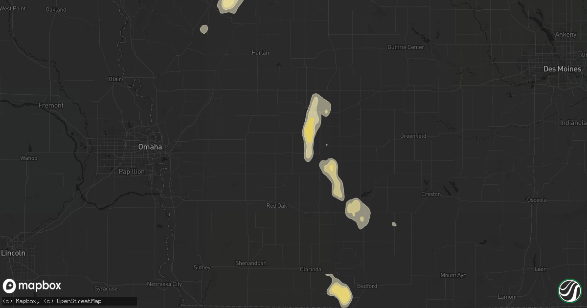 Hail map in Griswold, IA on September 6, 2026