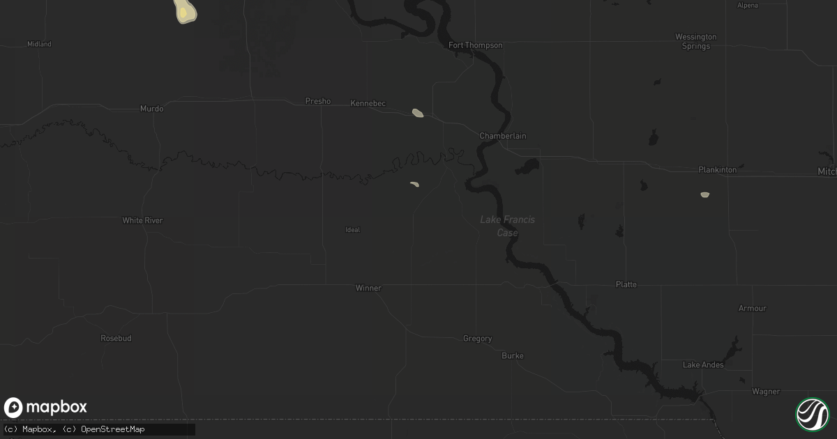 Hail map in Hamill, SD on September 6, 2026
