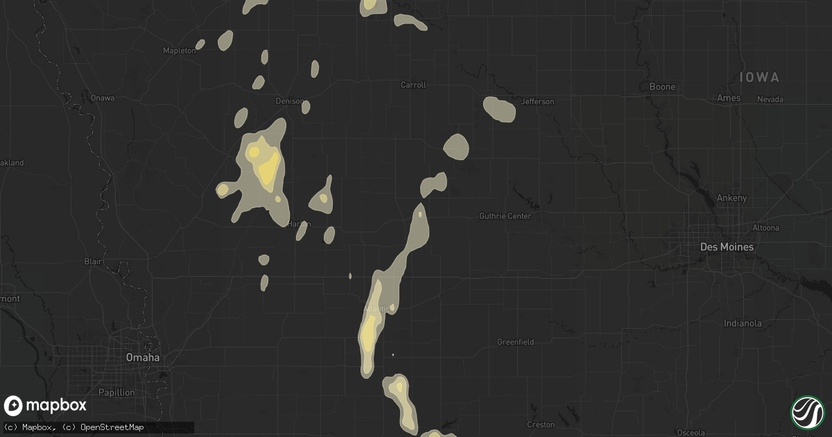 Hail map in Hamlin, IA on September 6, 2026