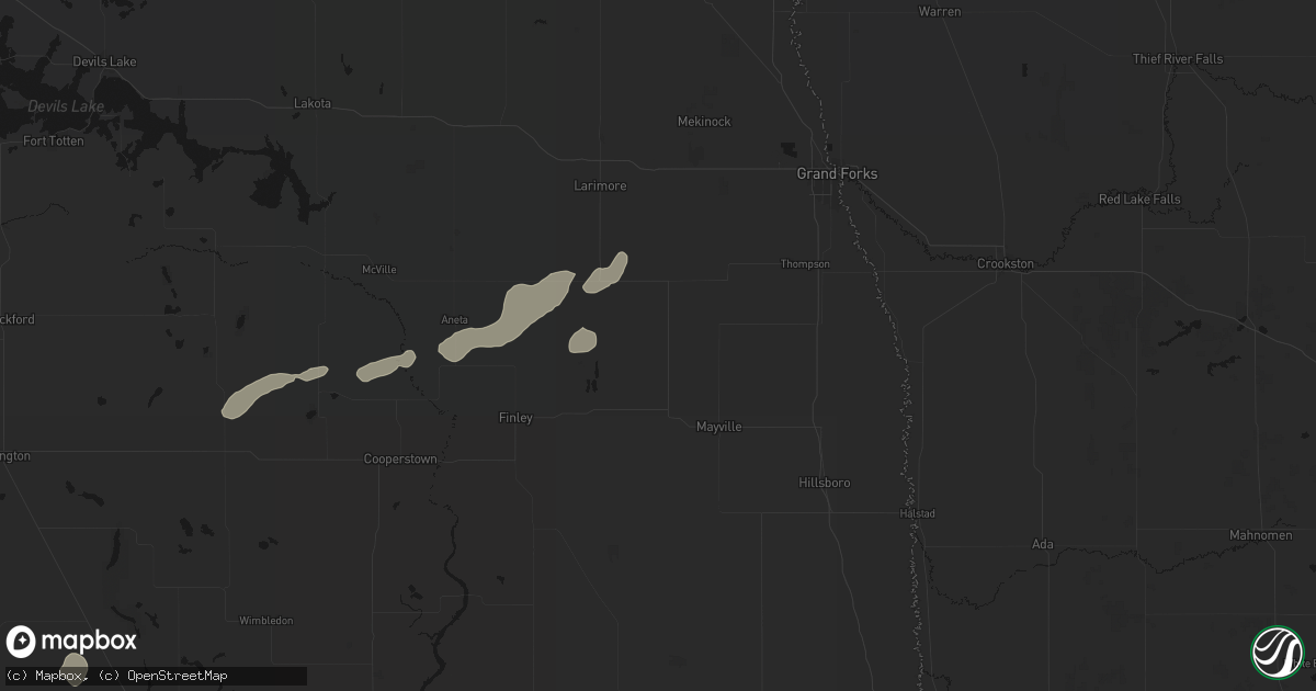 Hail map in Hatton, ND on September 6, 2026