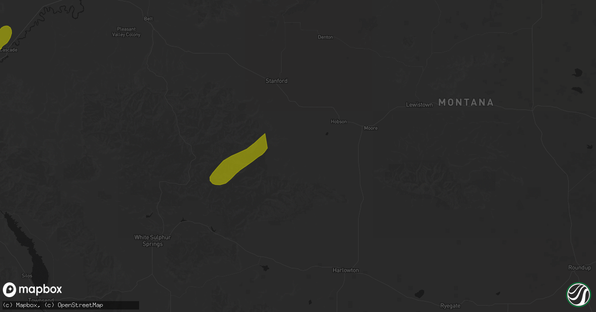 Hail map in Hobson, MT on September 6, 2026