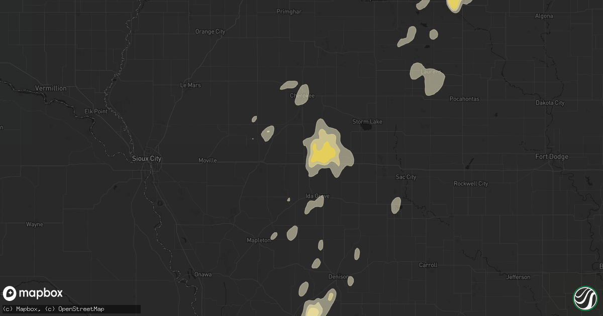 Hail map in Holstein, IA on September 6, 2026