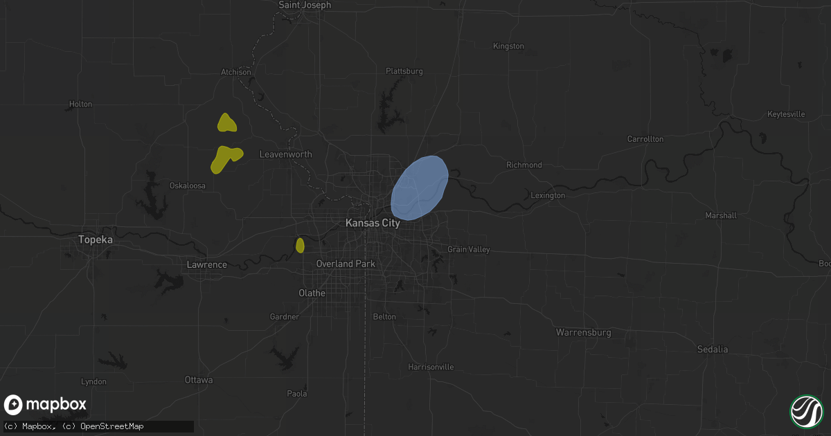 Hail map in Independence, MO on September 6, 2026