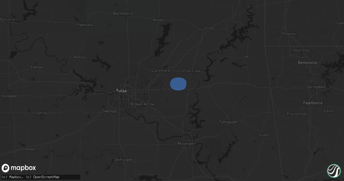 Hail map in Inola, OK on September 6, 2026