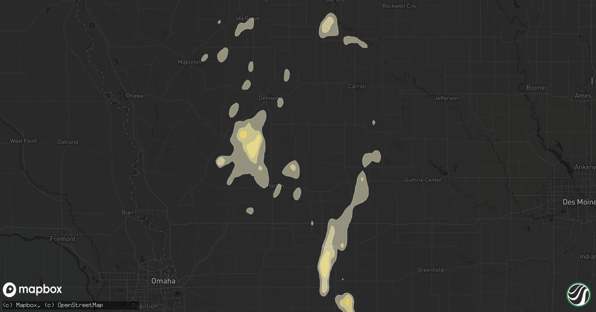 Hail map in Irwin, IA on September 6, 2026
