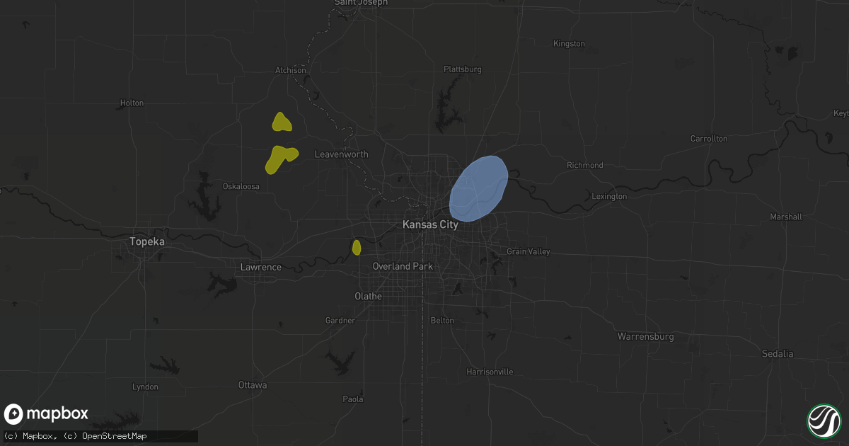 Hail map in Kansas City, MO on September 6, 2026