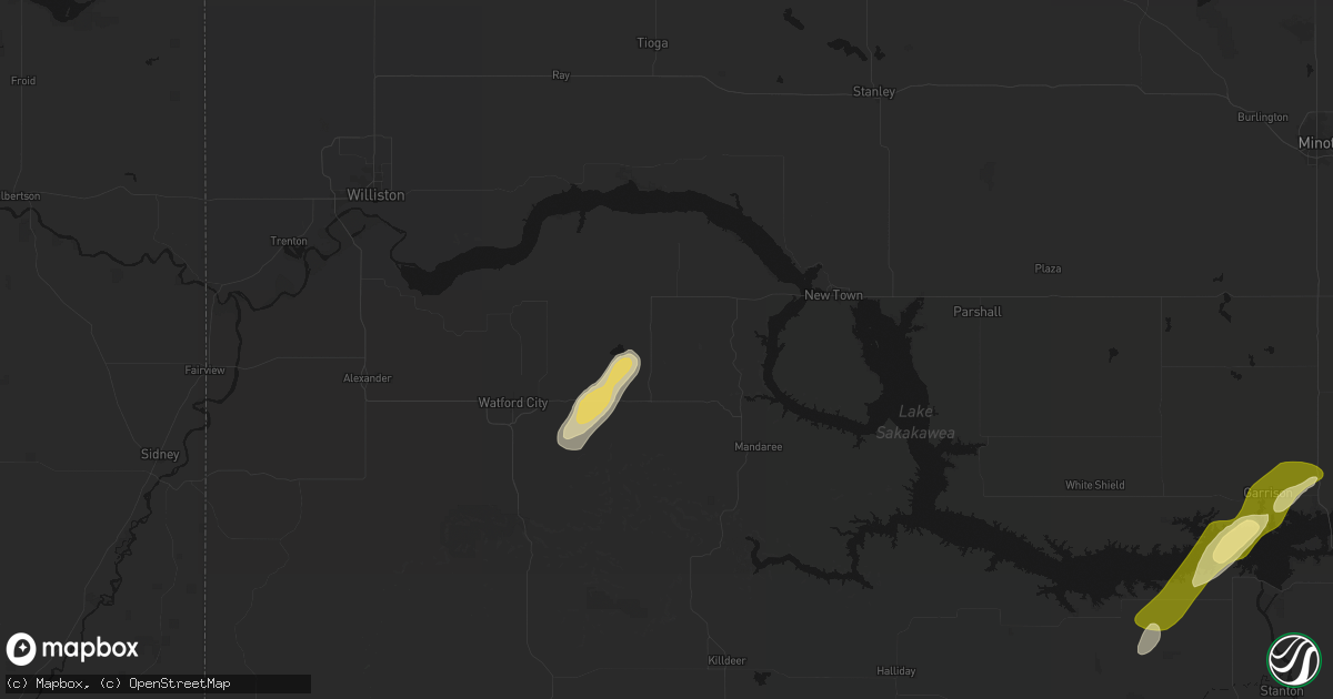 Hail map in Keene, ND on September 6, 2026