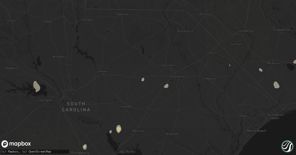 Hail map in Lamar, SC on September 6, 2026