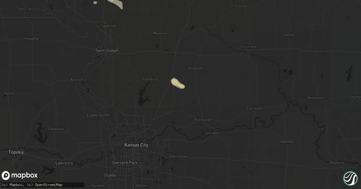 Hail map in Lawson, MO on September 6, 2026