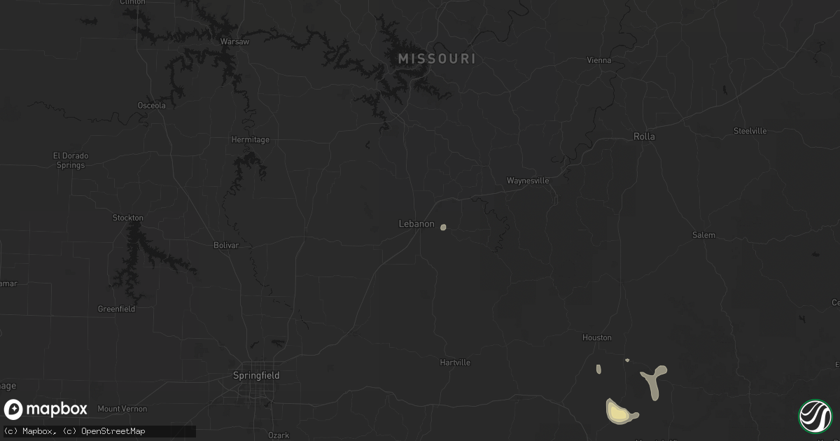 Hail map in Lebanon, MO on September 6, 2026