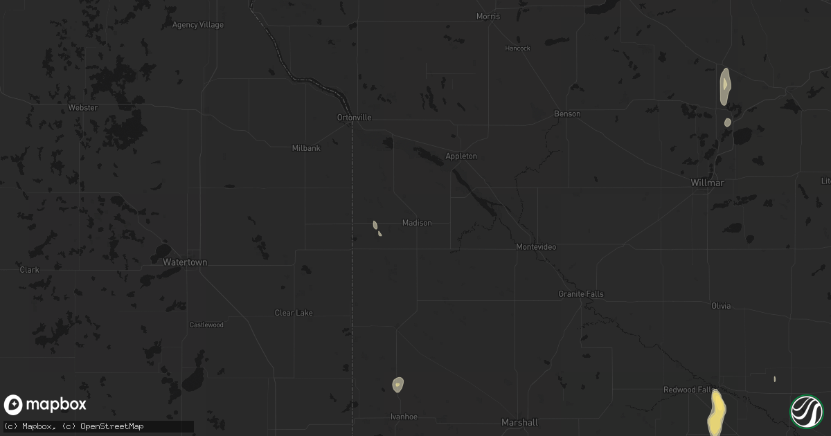 Hail map in Madison, MN on September 6, 2026