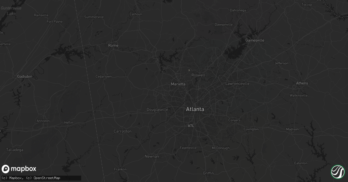 Hail map in Marietta, GA on September 6, 2026