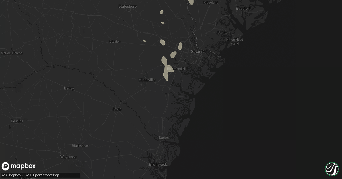 Hail map in Midway, GA on September 6, 2026
