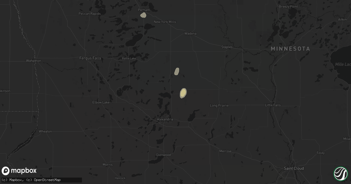Hail map in Miltona, MN on September 6, 2026