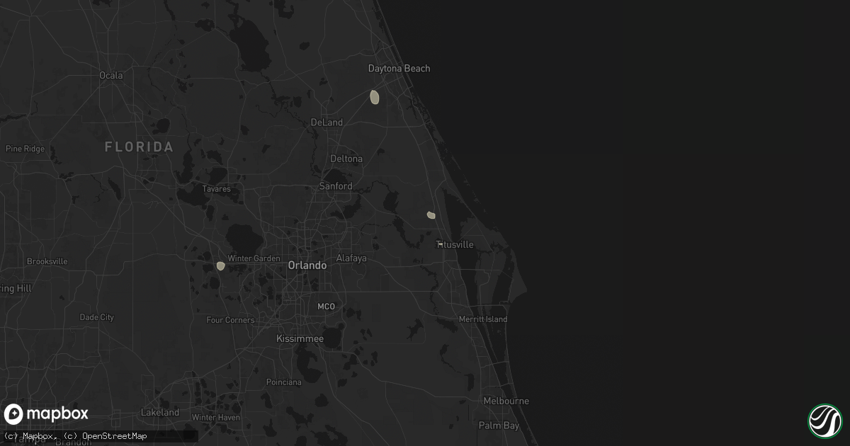 Hail map in Mims, FL on September 6, 2026