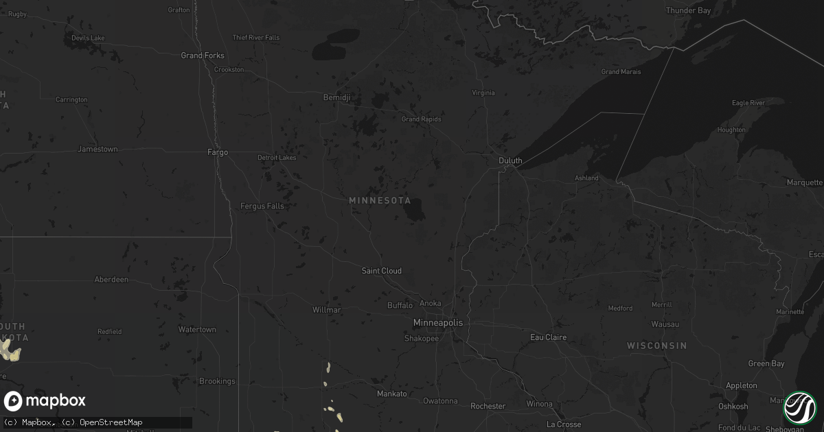 Hail map in Minnesota on September 6, 2026