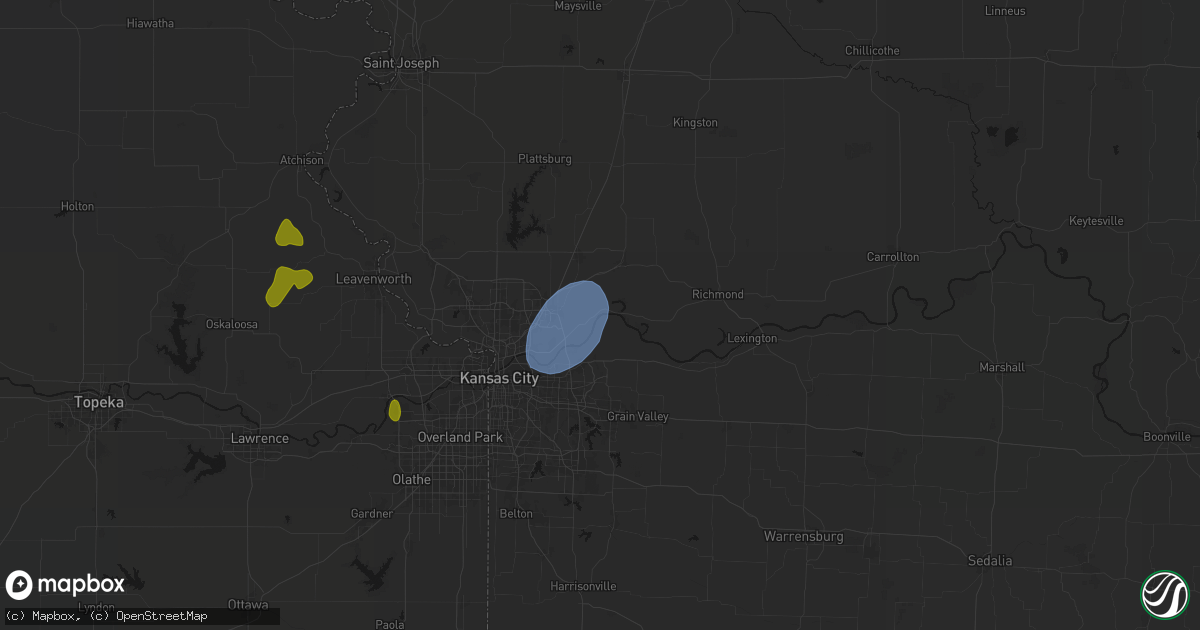 Hail map in Missouri City, MO on September 6, 2026