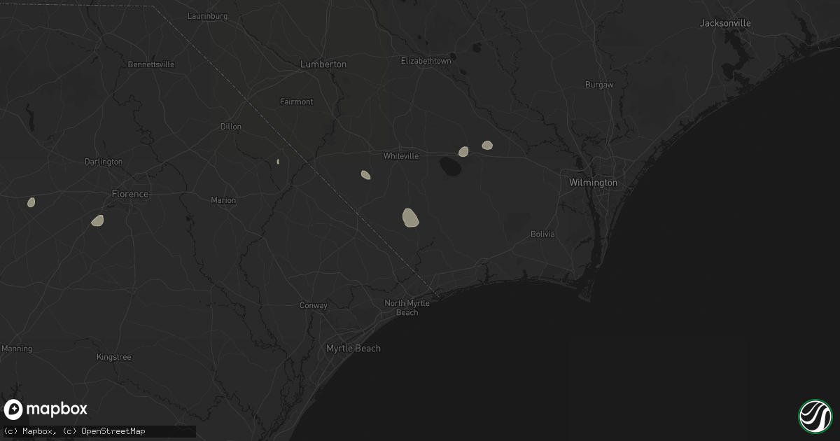 Hail map in Nakina, NC on September 6, 2026
