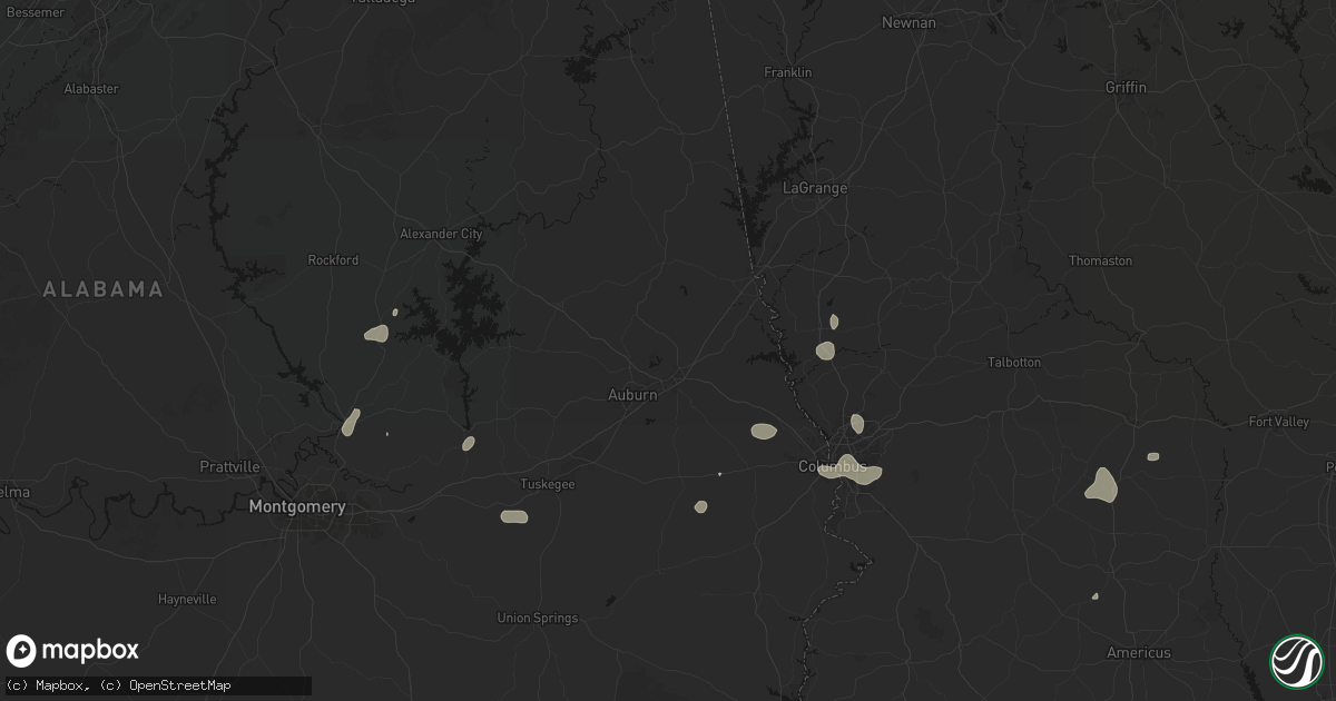 Hail map in Opelika, AL on September 6, 2026