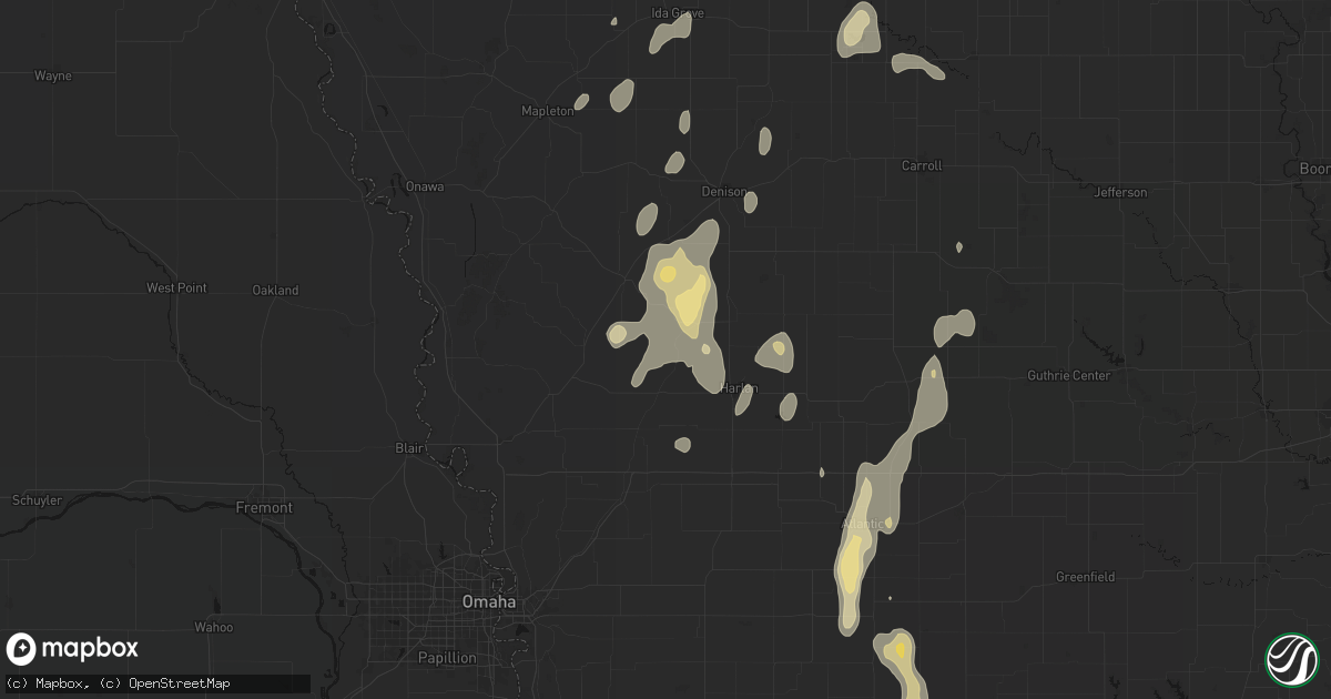 Hail map in Panama, IA on September 6, 2026