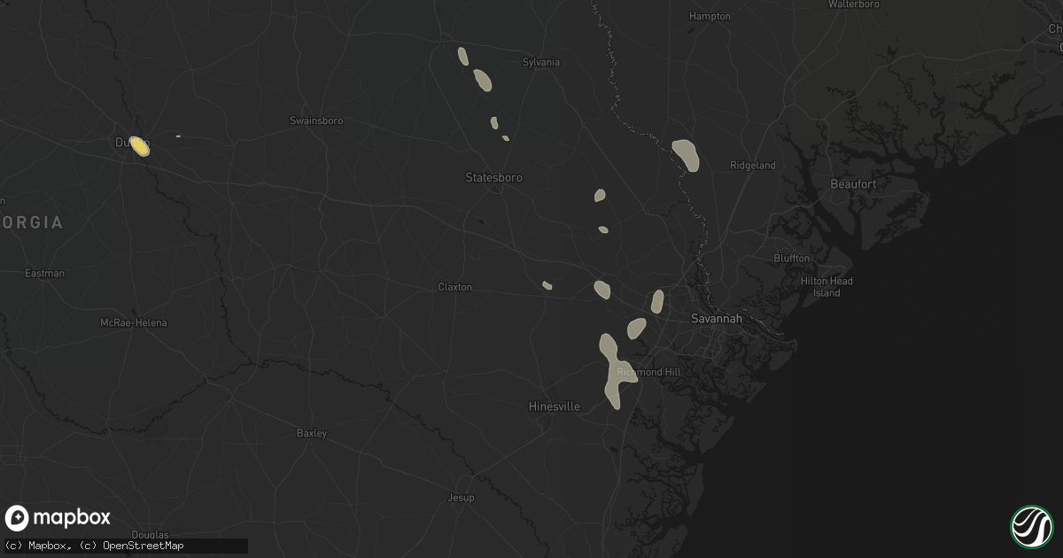 Hail map in Pembroke, GA on September 6, 2026