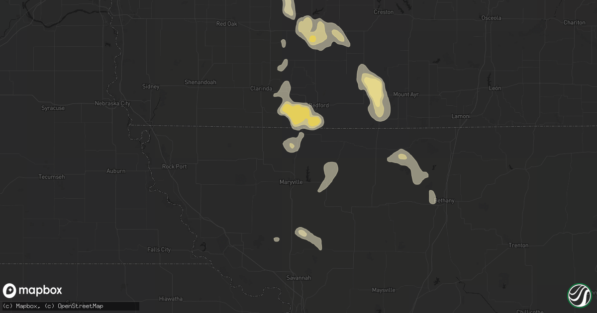 Hail map in Pickering, MO on September 6, 2026