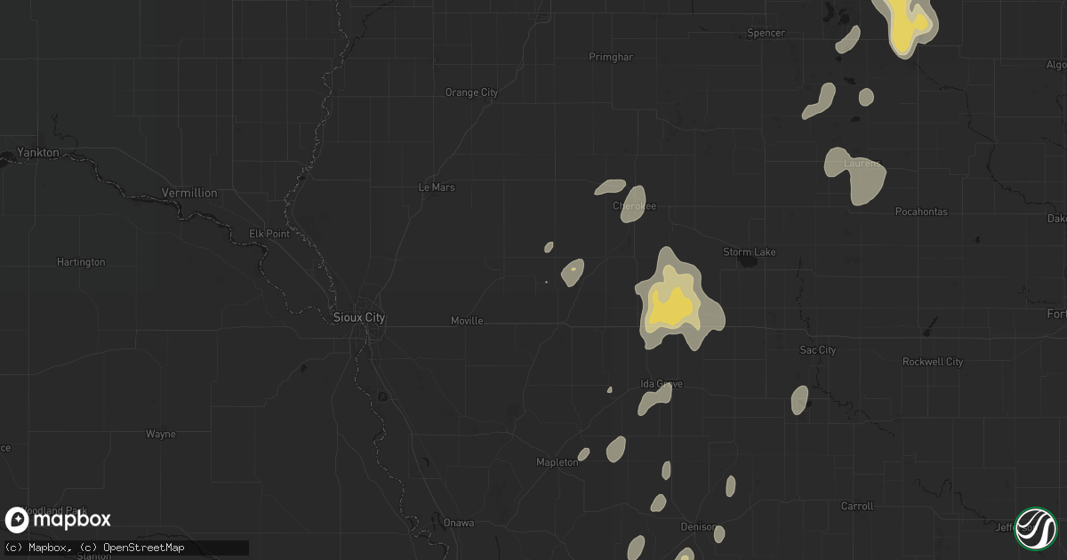 Hail map in Pierson, IA on September 6, 2026