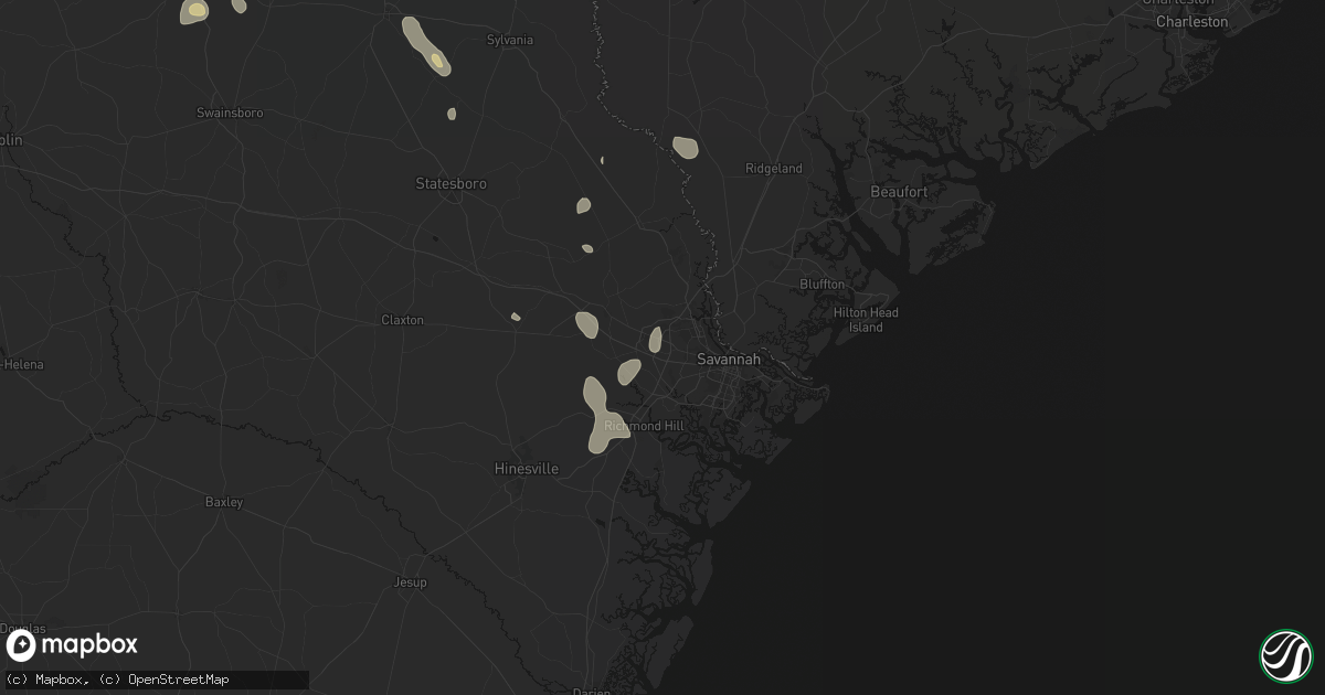 Hail map in Pooler, GA on September 6, 2026