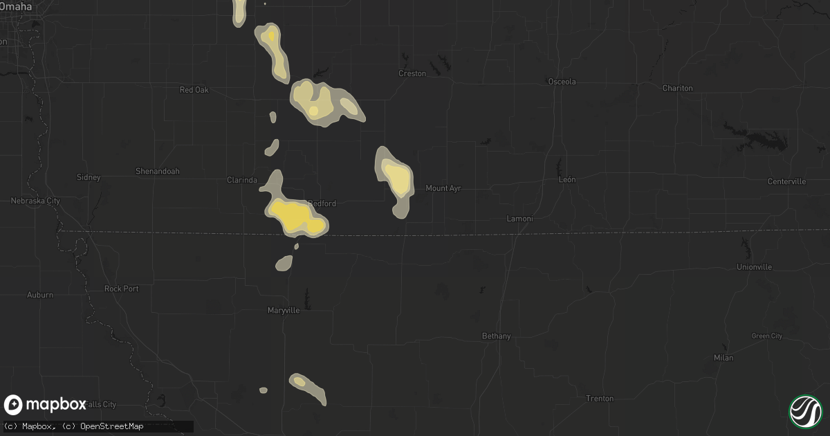 Hail map in Redding, IA on September 6, 2026