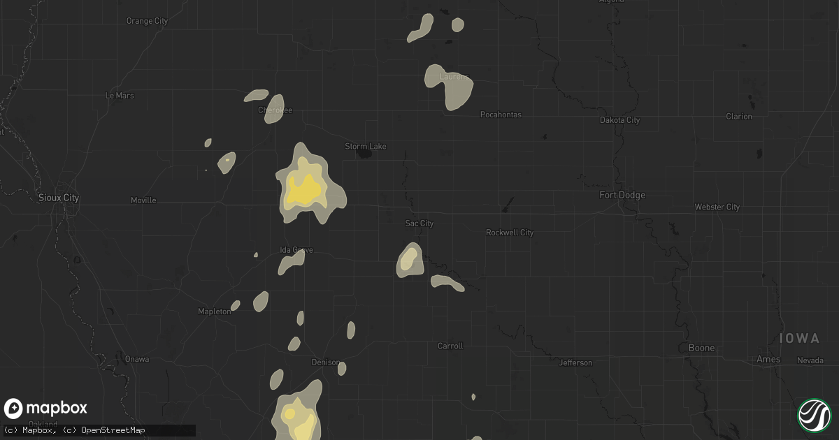Hail map in Sac City, IA on September 6, 2026