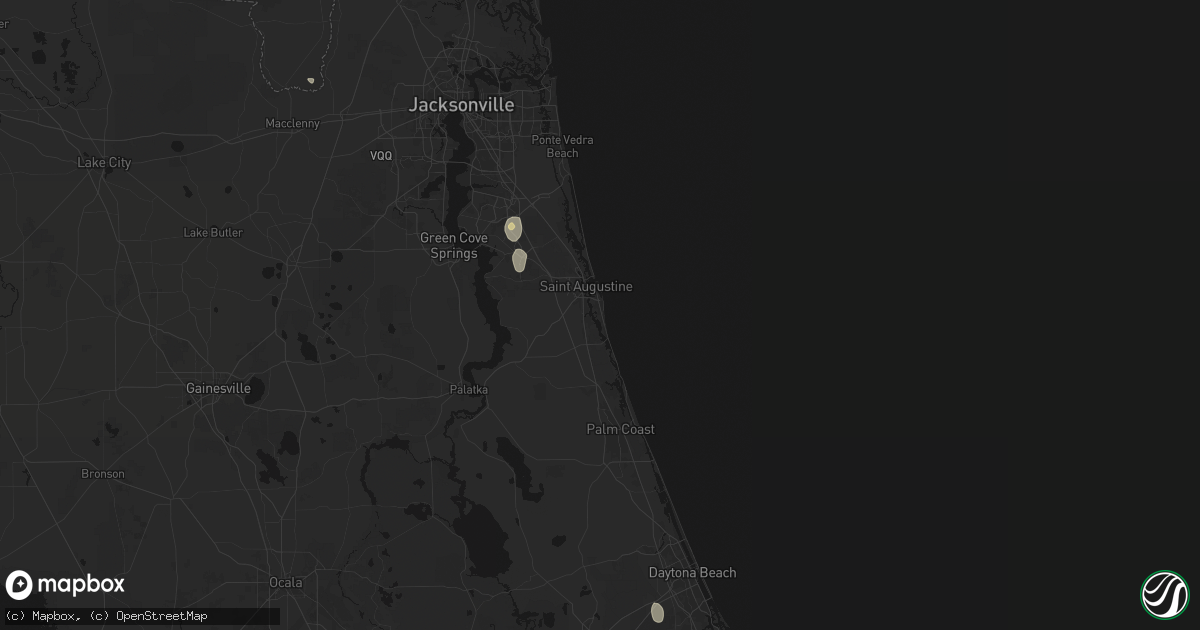 Hail map in Saint Augustine, FL on September 6, 2026