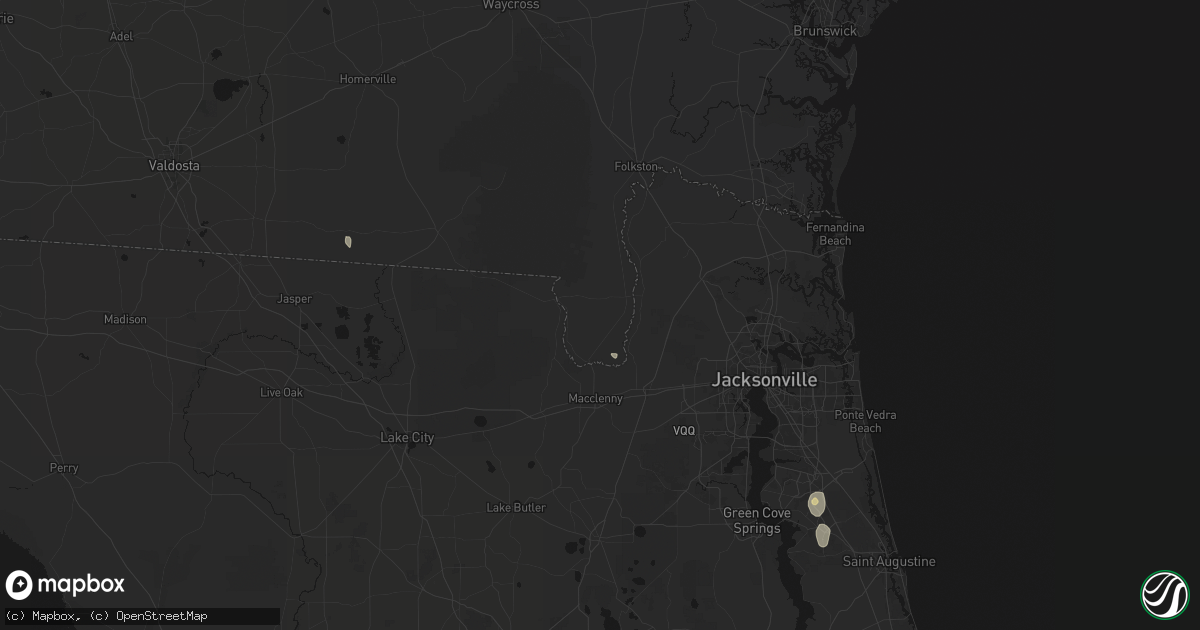 Hail map in Saint George, GA on September 6, 2026