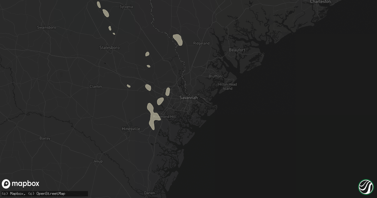 Hail map in Savannah, GA on September 6, 2026