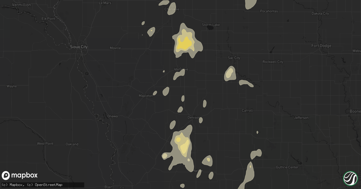 Hail map in Schleswig, IA on September 6, 2026