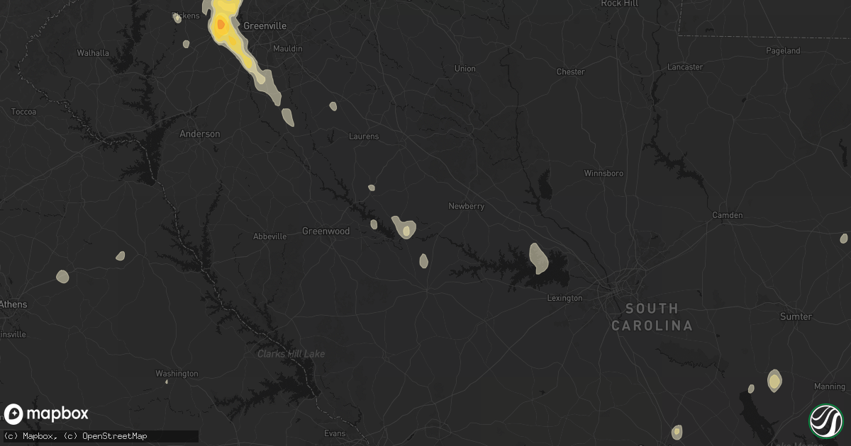 Hail map in Silverstreet, SC on September 6, 2026