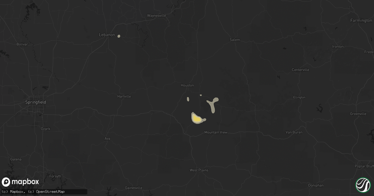 Hail map in Solo, MO on September 6, 2026