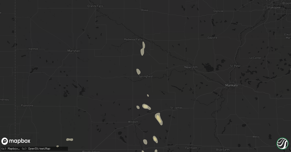 Hail map in Springfield, MN on September 6, 2026