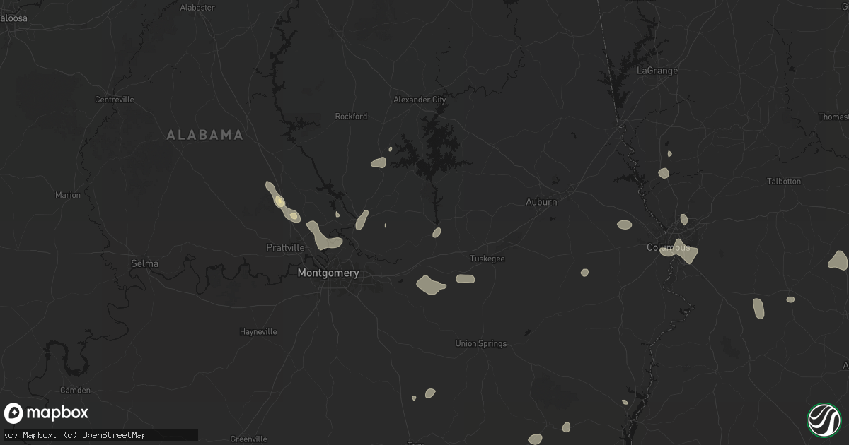 Hail map in Tallassee, AL on September 6, 2026