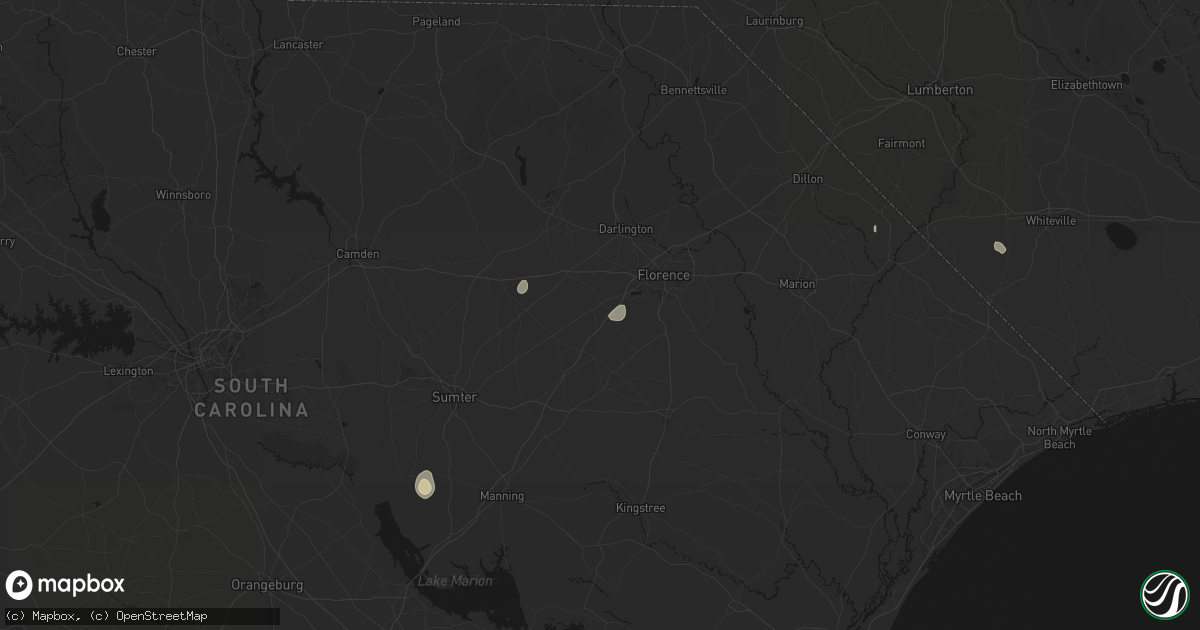 Hail map in Timmonsville, SC on September 6, 2026