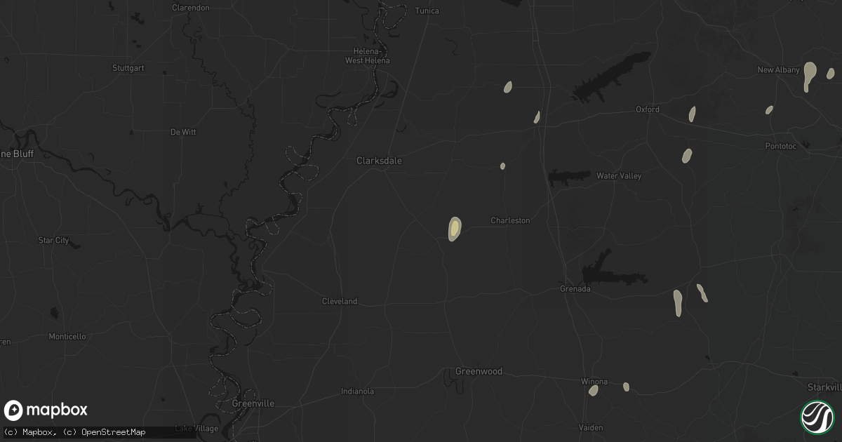 Hail map in Tutwiler, MS on September 6, 2026